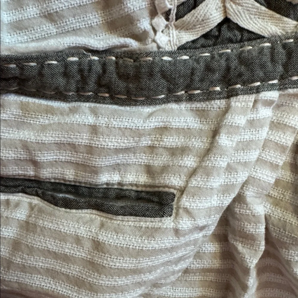 World Market Neutral Chic Striped Cotton Apron for Baking Cooking Kitchen Fun
